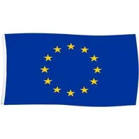 BRUBAKER Fahne EU - Große Hissflagge Europa 150 cm x 90 cm (1-St), Europäische Union Flagge für Fahnenmast oder Fan Dekoration - Blau