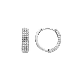 Luxenter Ohrringe aus 925er Sterlingsilber mit Brillanz-Zirkonia, rhodiniert – Taki