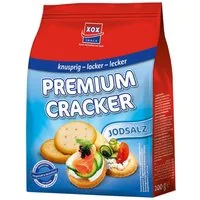 XOX Knabberei, XOX Cracker mit Jodsalz goldgelb gebackene Weizensnacks 200g