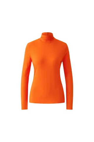 Oui - Langarmshirt orangeade - Gr. - 42
