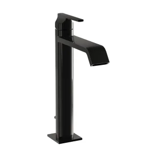 VitrA Suit Einhebel-Waschtischmischer mit Ablaufgarnitur Einlochmontage Schwarz Hochglanz,A4281539 A4281539