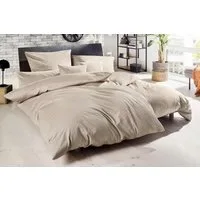 Primera Bettwäsche Uni Luxus-Satin in Gr. 135x200, 155x220 oder 200x200 cm, Satin, 2 teilig, Bettwäsche aus Baumwolle, unifarbene Bettwäsche mit Reißverschluss