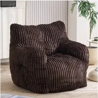 BlingBin Sitzsack Loungesessel mit Memory-Schaum-Füllung (1 St., Sessel aus Cord, ergonomischer Bodensessel mit Armlehnen), für Wohnzimmer und Schlafzimmer