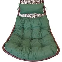 Rattani Sitzkissen Polster, Kissen für Rattan Hängeschaukel, Gartenschaukel, Material Uni Living dunkelgrün