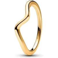 Pandora Fingerring 163095C00, Damenring Polierte Welle Goldfarben