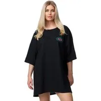 Worldclassca T-Shirt Worldclassca Oversized "Happiness" Print T-Shirt Lang Oberteil Shirt Neue Kollektion - Stilvolle und gemütliche Streetwear Mode