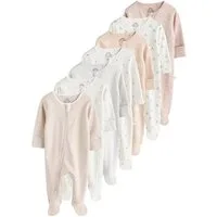 Next Schlafoverall 4er-Pack Babystrampler Zwei-Wege-Reißverschluss (7-tlg)