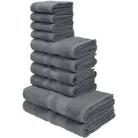 OTTO home Handtuch Set Vanessa, 10-tlg Handtuch-Set, weich, in Standard- und Premium-Qualität, Walkfrottee (Set, 10-St), 100% Baumwolle, Duschtücher, Handtücher, Gästetücher, mit Bordüre