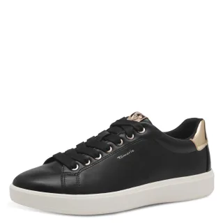 Tamaris - Da.-Schnürer black/gold - Gr. - 38