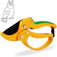 GRÜNTEK Gartenschere Amboss Ratschen Strauchschere UHU 205 mm, bequem praktische Baumschere, (für trockenes, festeres Holz bis 24 mm Durchmesser), mit automatischer Ratschenfunktion, ergonomische Form, Klinge 50 mm
