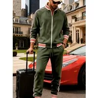 RMK Jogginganzug Herren Trainingsanzug Sportanzug Business Fitness Classic, Set (1 Jacke + 1 Hose)