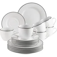 MÄSER Kaffeeservice NOLA, Geschirr-Set, Porzellan (18-tlg), 6 Personen, Porzellan