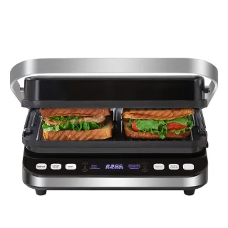 [EU Direct] BioloMix BCG02D 2000W Electric Contact Grill Digital Griddle with Digtial Display Controls 6 Presets DIY Sup