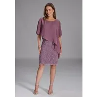 SWING Cocktailkleid - Cocktailkleid mit Überwurf Figurbetonte Passform