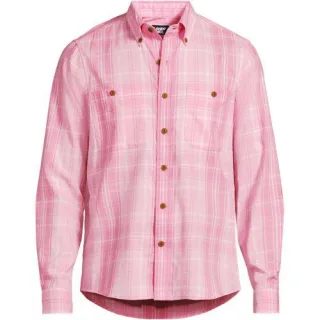 Leichtes Flanellhemd, Herren,  Pink, Elasthan/Baumwoll-Mischung, by Lands' End