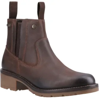 Hunter Skye Händlerstiefel Leder Damen braune Stiefel