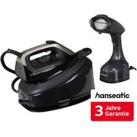 Hanseatic Dampfbügelstation und Dampfbürste, Dampfbügelstation 8 bar Dampfdruck, Abschaltautomatik, 1500 ml Wassertank, inkl. 3 Jahre Herstellergarantie