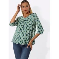 creation L Klassische Bluse Druck-Bluse 3/4-Arm