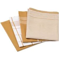 Gözze Geschirrtuch Geschirrtücher, Des. 60057, (Set, 4-tlg), kariert, gestreift und unifarben