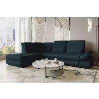 99rooms Ecksofa Toscana, Sofa L-Form, Eckcouch, Bettfunktion, Rundumbezug aus gepolstertem Velours VOGUE