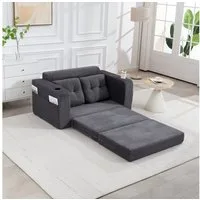 ANYSUN 2-Sitzer Schlafsofa Schlafcouch mit Schlaffunktion,umbaubarer Doppel-Sitzsack, Zweisitziges Sofa aus Cordstoff mit Getränkehaltern und Seitentaschen, Logroßes Sitzsack-Sofa,kompaktes Sofa für kleine Räume, Wohnungen