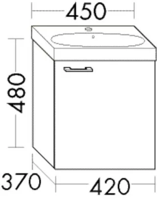Burgbad WTU Sys30 PG1 Aqua 480x420x370 Rauchgrün Matt, WVZO042RF6917 WVZO042RF6917