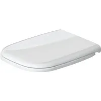 Duravit Badaccessoire-Set Duravit WC-Sitz D-Code Compact o. Absenkaut., Scharn. Edelstahl, weiß