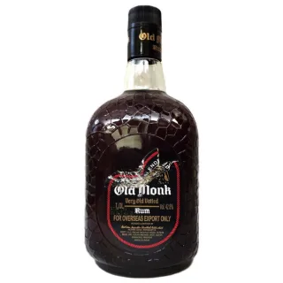 Old Monk Rum 7 Jahre Etikett beschädigt 1 L 42,8 % vol