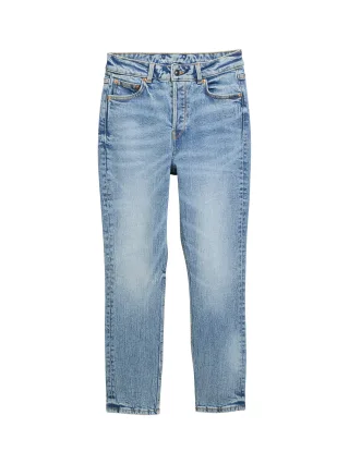 Denim Tom Tailor - TTLOTTE SLIM STRAIGHT Jeans mit High Waist used mid stone blue denim - Gr. - 30