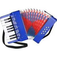 TLGREEN Knopf-Akkordeon Kinder-Akkordeon Ziehharmonika 17 Tasten, Musikinstrument (für Anfänger)