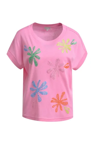 Milano Italy - sleeveless roundneck shirt + AW orchid - Gr. - S