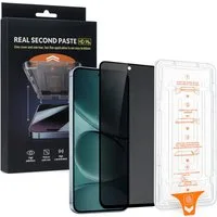 Wigento Handyhülle Für Xiaomi Redmi Note 15 Pro 5G SnapFit Privacy 9H Glas Installation, Blickschutz, 9H Härte, kratzfest, stoßfest, Installationshilfe