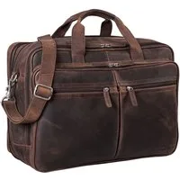 STILORD Laptoptasche "Gigantus" XXL Aktentasche Leder Laptoptasche 17 - 19 Zoll