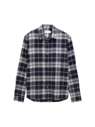 Denim Tom Tailor - Relaxed Fit Hemd mit Karomuster navy check - Gr. - S