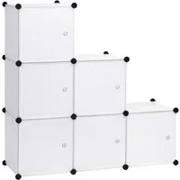 Woltu Aufbewahrungsbox (6 St), DIY Kleiderschrank Regalsystem, Kunststoff