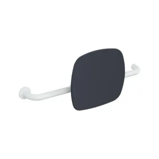 Hewi 801 Rückenstütze 801.51B9262L98 Wandabstand 150mm, Ausführung links, matt, Lehne anthrazitgrau, signalweiß