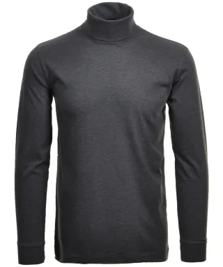 RAGMAN - Basic Rollkragenshirt langarm Anthrazit - Gr. - 3XL