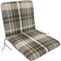 DEGAMO Sesselauflage SEATTLE, (1 St), 45x88cm, grau/beige kariert