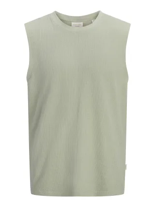 JACK&JONES - JORHYERES SLEEVELESS TEXTURE TEE Seagrass - Gr. - L
