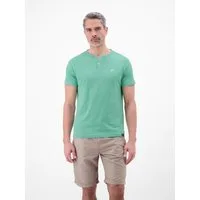 LERROS Kurzarmshirt mit Serafino-Kragen