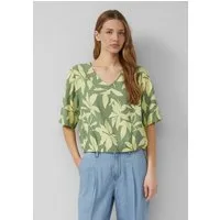 s.Oliver Kurzarmbluse Bluse Strukturierte Bluse im O-Shape