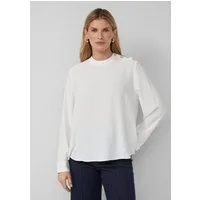s.Oliver Langarmbluse Bluse Fließende Viskose-Bluse mit seitlichen Knöpfen