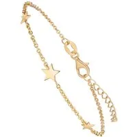 JOBO Armband Sterne, 925 Silber vergoldet 19 cm