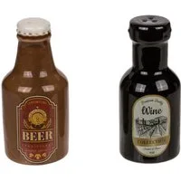 Out of the Blue Salz- / Pfefferstreuer Bier & Wein Salz- und Pfefferstreuer Set aus Keramik