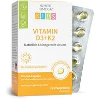 kindgesund Vitamin D3+K2 für Kinder mit Omega-3 - WHITE OMEGA® Kids Kapseln