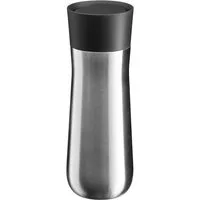WMF Thermobecher Impulse, Cromargan® Edelstahl Rostfrei 18/10, Kunststoff, Silikon, doppelwandiger Edelstahl, 8h warm und 12h kalt, 360°-Trinköffnung