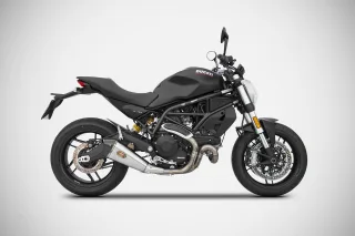 Sport Auspuff ZARD Basso Edelstahl Ducati Monster 797 Bj. 2017-2020 EURO-4 +ABE