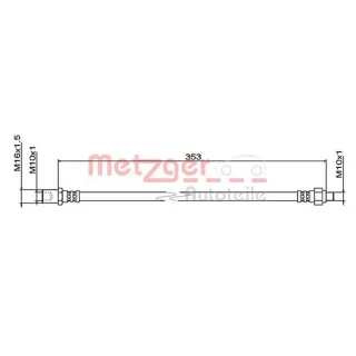 Metzger Bremsschlauch hinten Iveco Daily 4 5 6