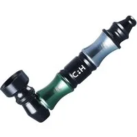 CHAMP HIGH Handpfeife Mini PFEIFE mit Steckkopf Sieb 8,5cm aus Metall Dreifarbig 86, Tabakpfeife Tabak Pipe