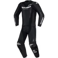 Alpinestars Motorradkombi GP Force V2 2-Teiler Motorrad Lederkombi Airbag vorbereitet,Verbindungsreißverschluss,Ellenbogenprotektore